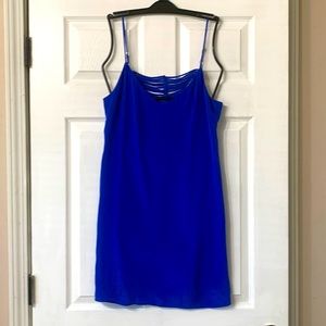 Lavender Brown Silk Dress Cobalt